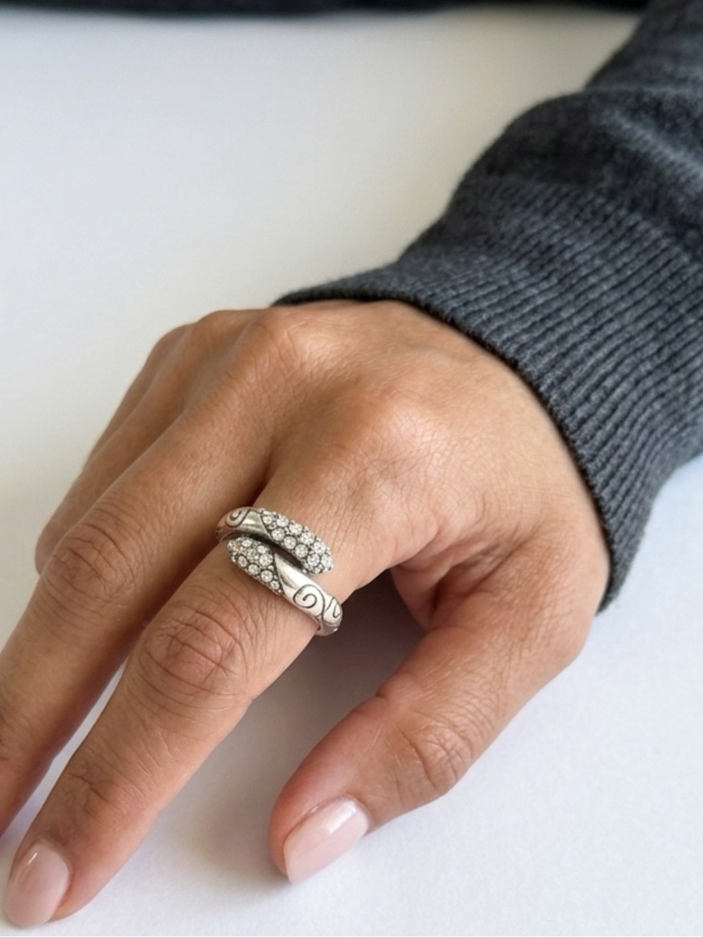 Brighton Cristalina Ring: Size: 8. Cristal wrap around ring. - Picture 5 of 9